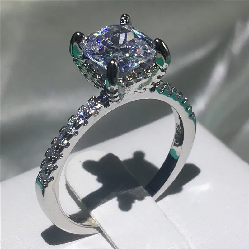 Choucong эффектное блестящее женское кольцо, 925 пробы, серебро, AAAAA, cz камень, обручальное кольцо, кольца для женщин, свадебные украшения - Цвет основного камня: Stye 2