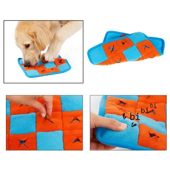 

Pet Dog Sniffing Mat Find Food Training Blanket Play Dogs Rug Puzzle Toys