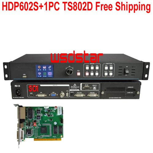 HDP602S+ 1 шт. TS802D USB& SDI светодиодный видео процессор Вход USB/SDI/HDMI/DVI/VGA/CVBS 1920*1200 1920*1080 светодиодный экран в аренду видео процессор работать с RV901 RV908 Лидер продаж