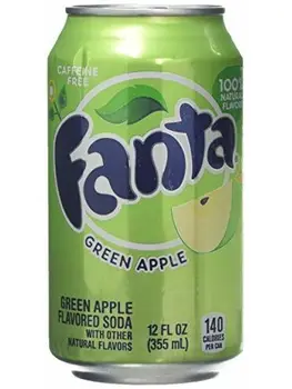 

Fanta Green Apple Soda Cans, 355 ml