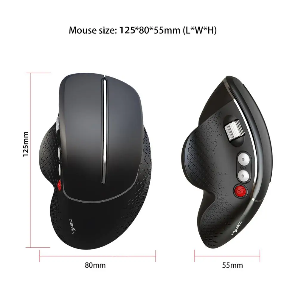 KuWFi беспроводная мышь новая вертикальная игровая мышь 6 кнопок 800-3200DPI эргономичная Вертикальная боковая мышь для ПК/ноутбука