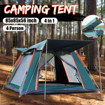 

Family Camping Automatic Tent 4 Person Large Space Tents Automatic Opening Waterproof Four Sides Breathable Outdoor Hiking Tent