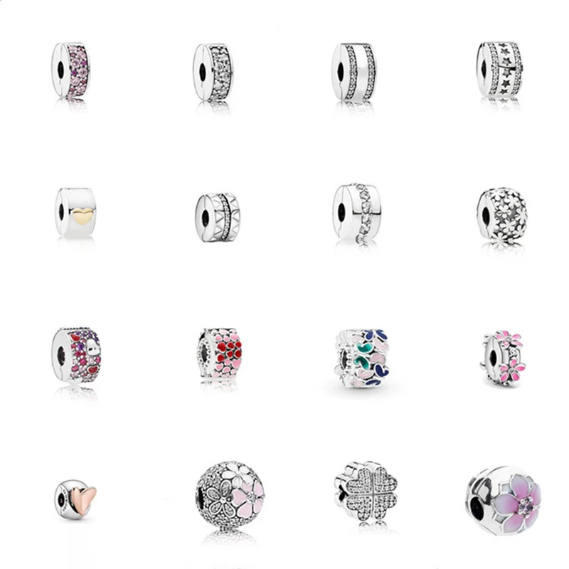 

Original 925 Sterling Silver Colorful Glittering And Elegant Positioning Buckle Fit Pandora Bracelet For Women Diy Jewelry