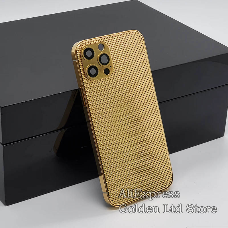 For Phone12pro 24k Gold Back Housing Paris Nails Private Customized Limited Edition Phone11 Back Cover Medium Frame With Logo Mobile Phone Housings Frames Aliexpress