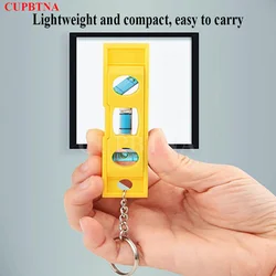 Mini 3 Bubble Level With Keychain High-strength Abs Plastic Magnetic Gradient Level Durable In Measurement And Light In Weight