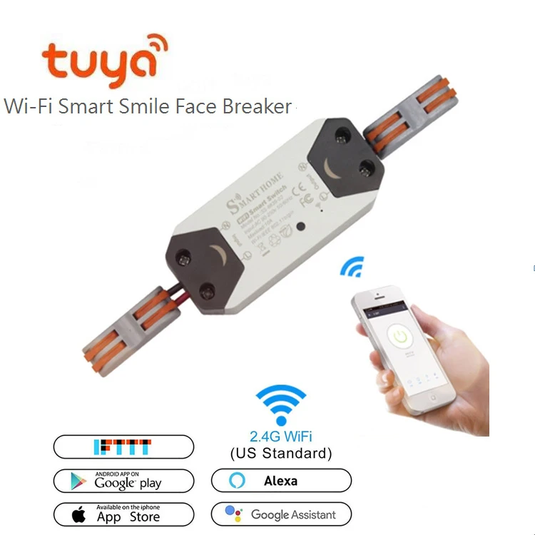 

DIY WiFi switch Smart breaker WIFI basic DIY home automation switch google home compatible Alexa compatible , smart life app sup