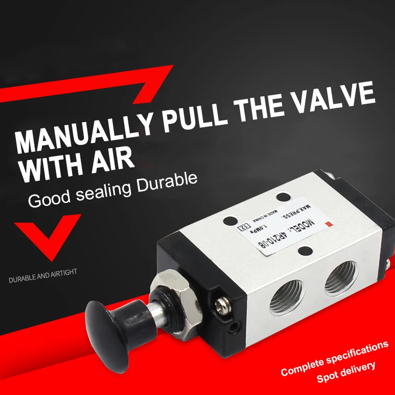 

Pneumatic hand valve 5 Port 2 Pos Hand Lever Operated Control 3R210-08/4R210-08/MV322PB/3L110-06