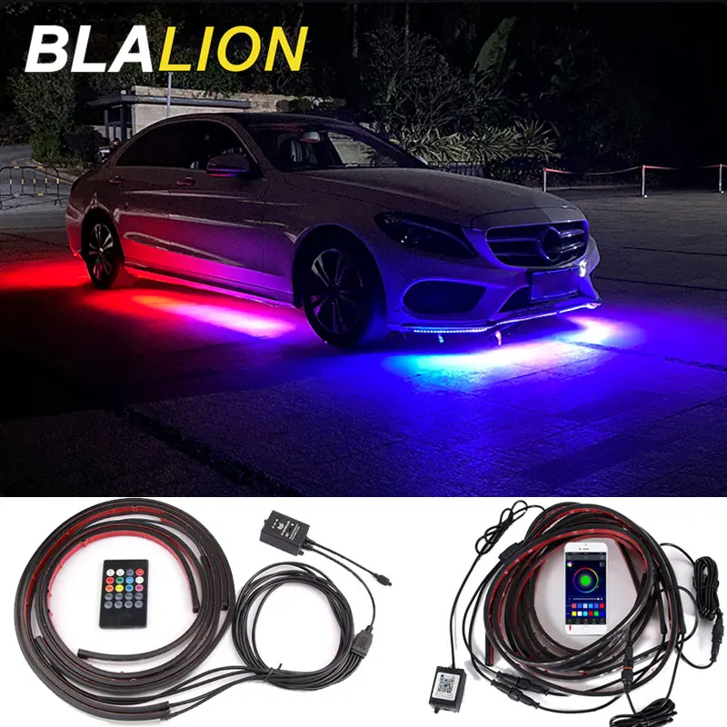 Автомобильный светильник s-образный светодиодная подсветка шасси RGB