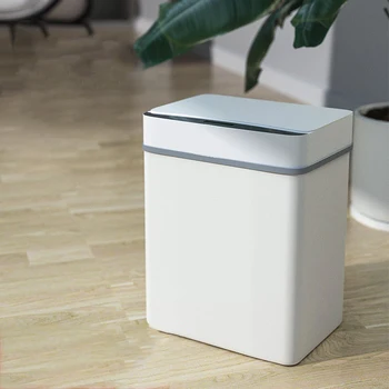 

15L Automatic Touchless Smart Infrared Motion Sensor Kitchen Trash Can Kick Sensor Waste Garbage Bin Home Kitchen Rubbish Can