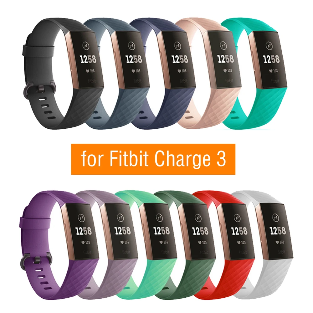 2020 силиконовые ремешки для Fitbit Charge 3 Band Смарт-часы спортивный браслет Ремешки
