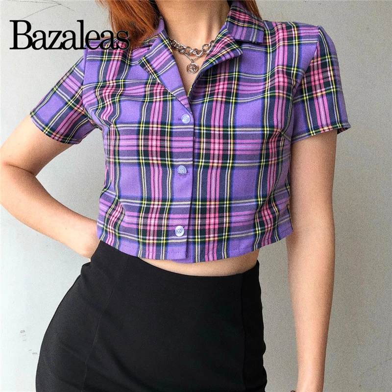 Bazaleas Streetwear Tartan Purple 