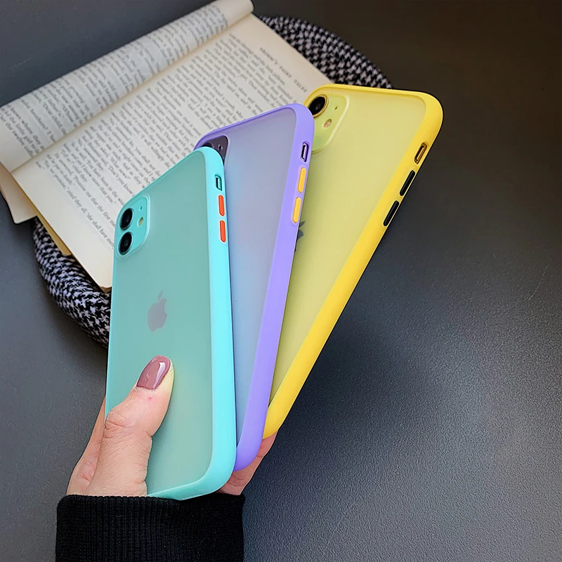Color Tpu Pc Transparent Cases Iphone 11 Pro Max 8 7 Plus Aliexpress