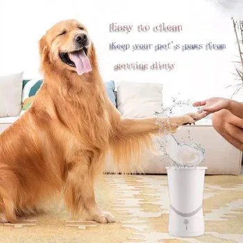 

Pet Dogs Paw Cleaning Cup One Touch Fully Automatic Cat Small Large Dog Soft Silicone Stuff Clean Dirty Claws Accessories Tools