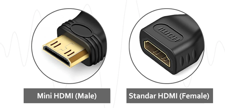 Мини HDMI в HDMI цифровой аудио конвертер позолоченный мини HDMI удлинитель HDMI 4K удлинитель адаптер для HDTV преобразования Peojector