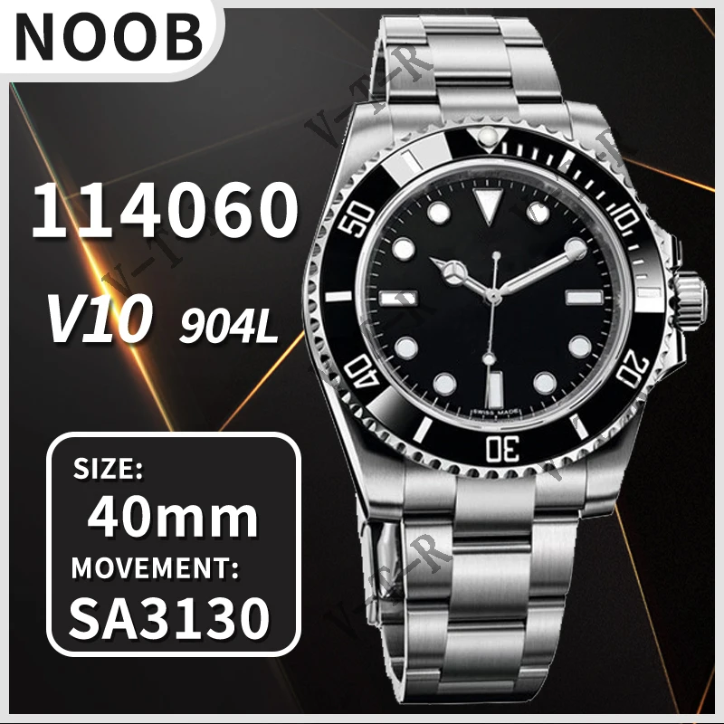 US $293.00 Mens Automatic Mechanical Watch 40MM Submariner 116610 V11 V10 V8 Noob 904L SS Bracelet SA3135 Best Edition 11 AAA Replica