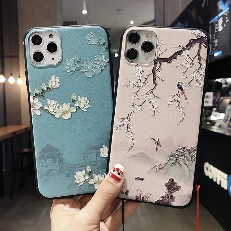 

Fashion Glitter real Dry pressed Flower phone case For iphone 11 pro XS MAX x XR 6 7 8 plus transparent silicone back cover girl
