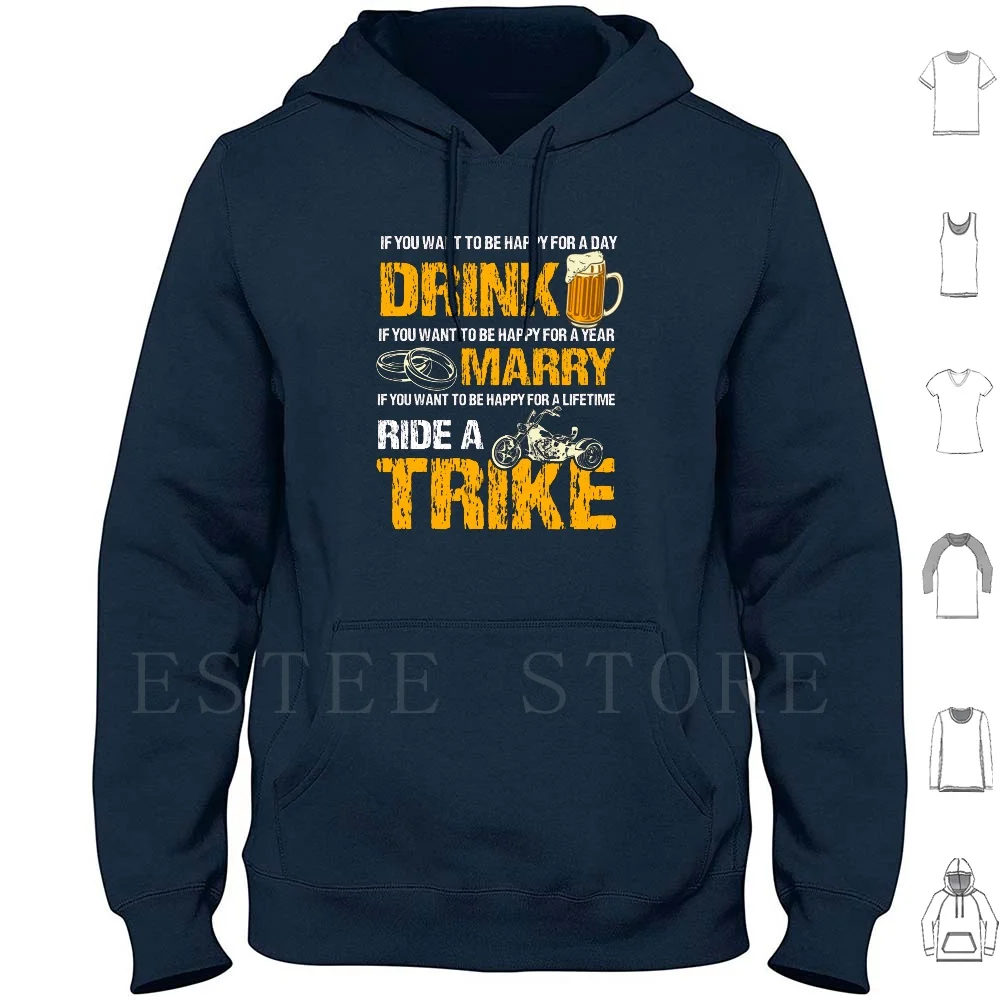 Trike Shirt Regalo Birra Matrimonio Dicendo Felpe Trike Triker Biker Dad Bike Beer Marry Halloween Motif Funny