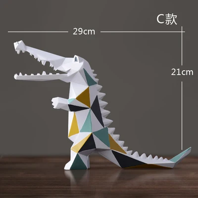NORTHERN EUROPE MODERN CARTOON GEOMETRY CROCODILE ANIMAL ORNAMENT CREATIVE LIVING ROOM TV CABINET SHOP MODEL ROOM DECORATION customized color and size inflatable dolphin with blower animal mascot model for city parade stage event decoration