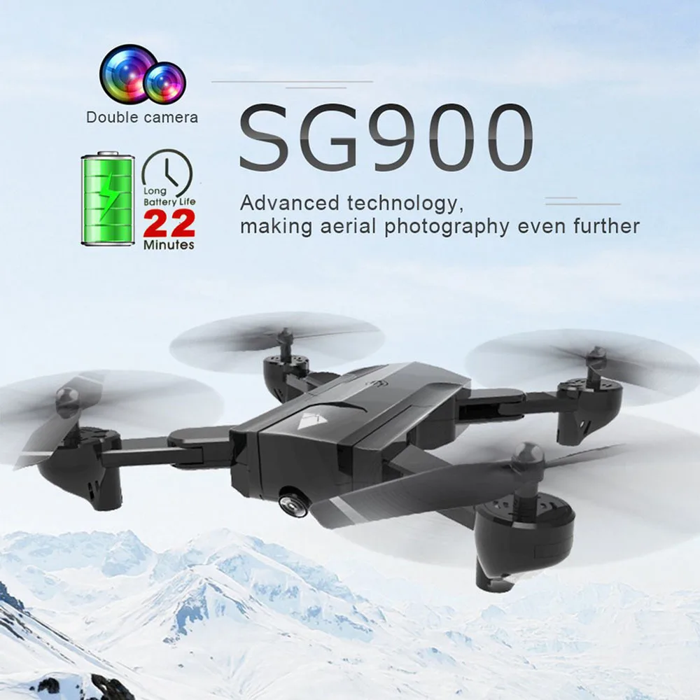Квадрокоптер ZLRC SG900 складной с двойной камерой 720p/4K HD 22/11 минут