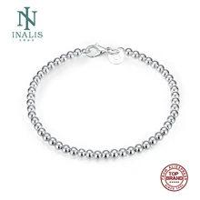 INALIS унисекс попкорн браслет-цепочка полый Сферический посеребренный браслет из бисера для женщин и мужчин ювелирные изделия