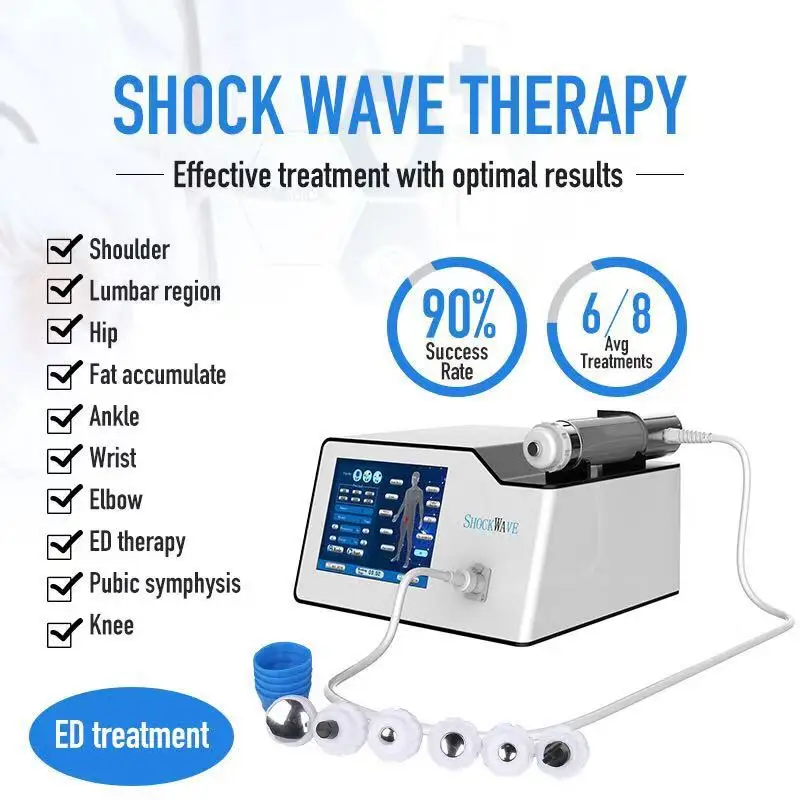  Portable 7 Transmitters Shockwave therapy Machine ED Treatment Shock wave therapy for Pain relief