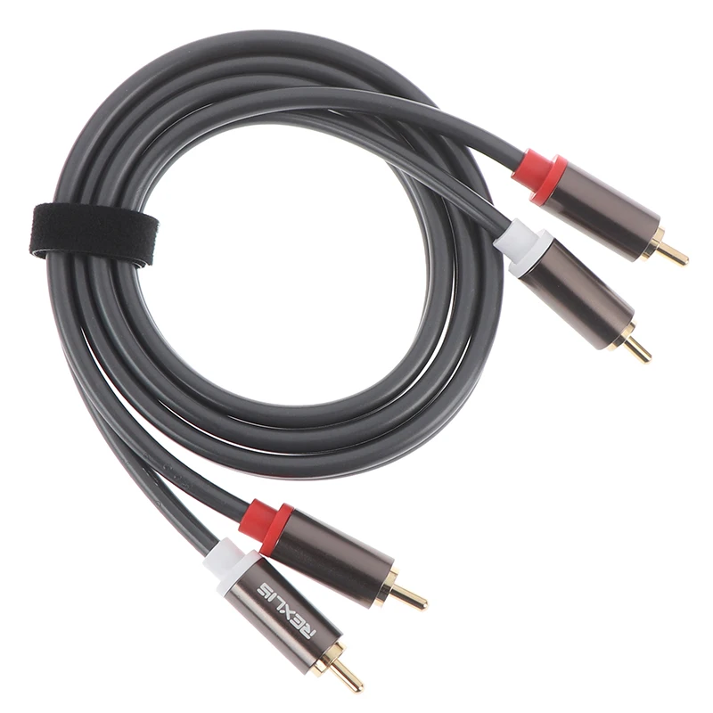 1m 2RCA Male to Stereo Audio Cable Plated for Home Theater | Электроника