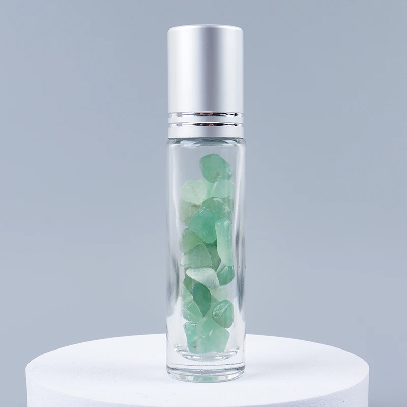 Crystal Jade Ball Roller Bottle Essential Oil Crushed Stone Natural Amethyst Healing Sphere Massage Around the Eyes Face Care 6