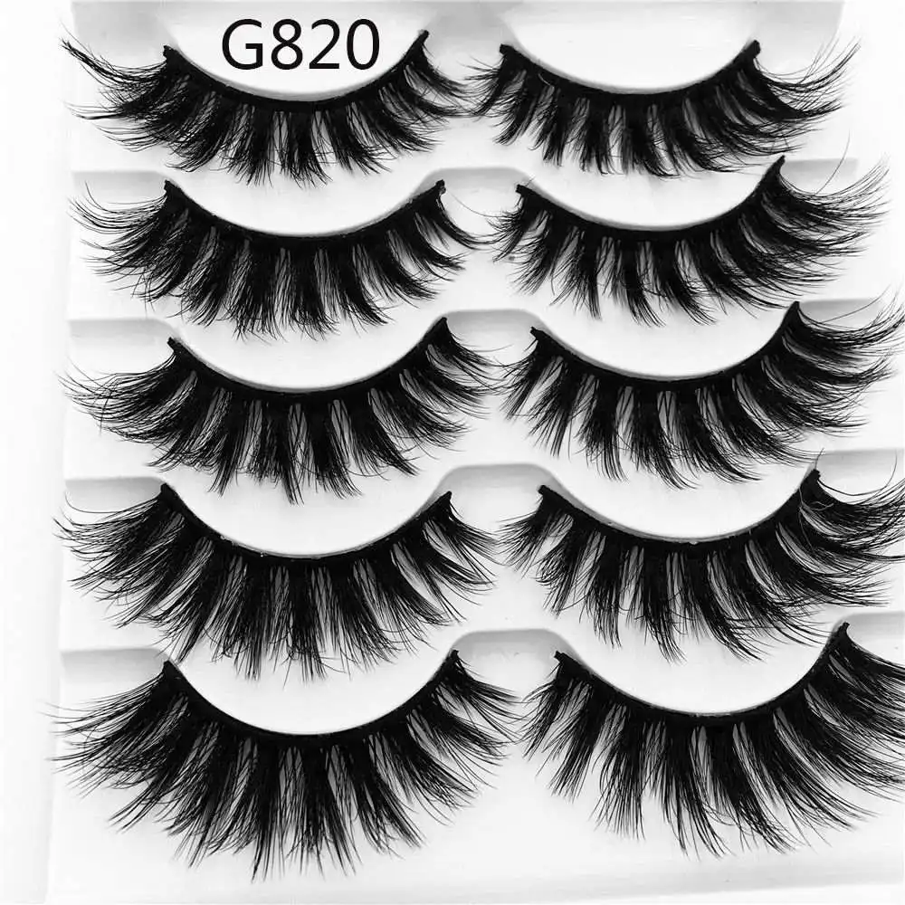 3D норковые волосы Накладные ресницы для завивки толстые маленькие пучки ресницы светильник натуральные длинные инструменты для макияжа глаз - Цвет: G820