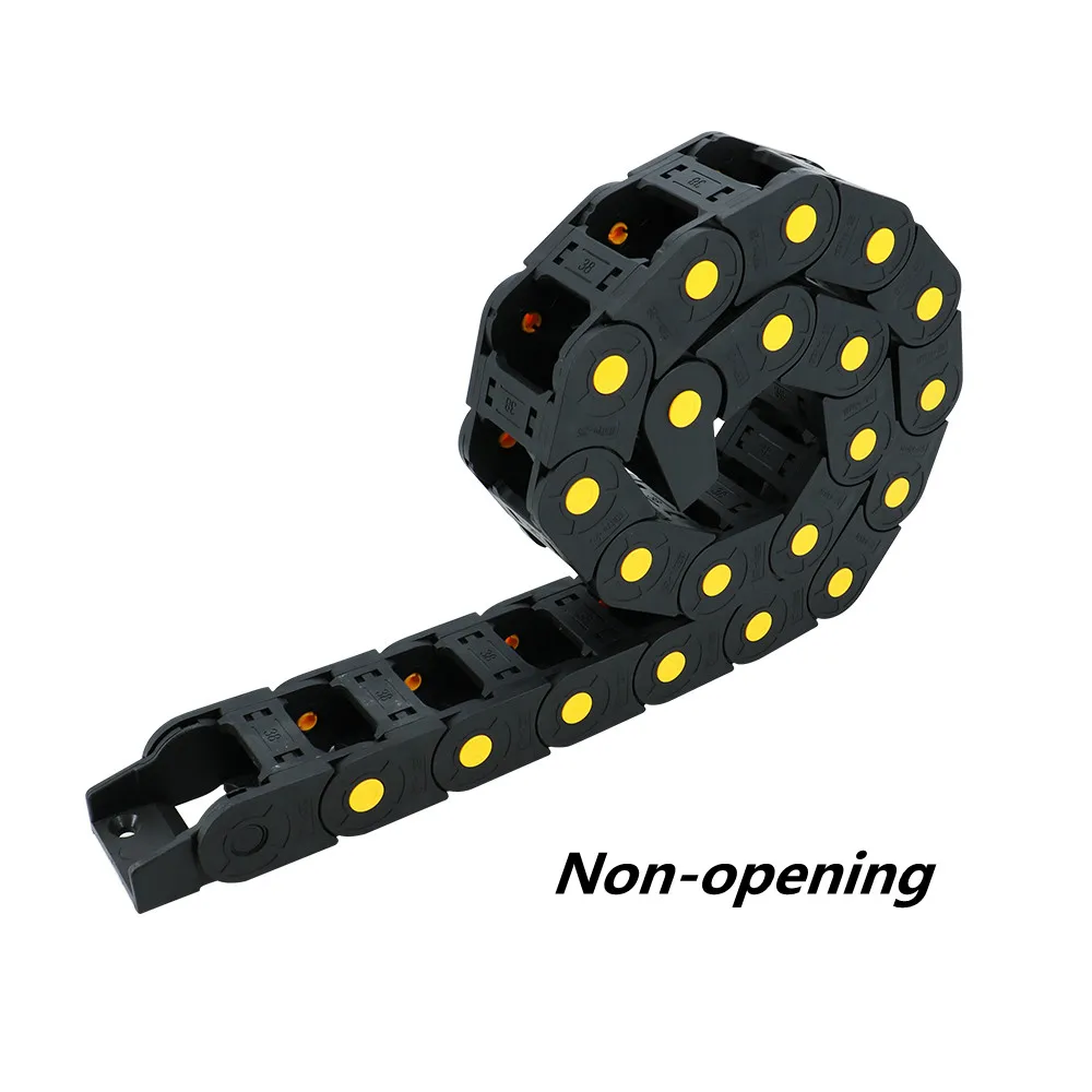 thumbnail image 2 of Cable Drag Chain Full Enclosed Tie-Downs Chains Low Noise Series Nylon 66 Wire Carrier Towlines Removable Assembly For Engraving Machine[1m-D25*25 2 of 13
