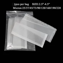 5 шт. 25/37/45/73/90/120/160 микрон 2,5 ”х4. 5" нейлоновой сеткой канифоль пресс для отжима масла с фильтром из нейлона для тепла Пресс машина BD89C