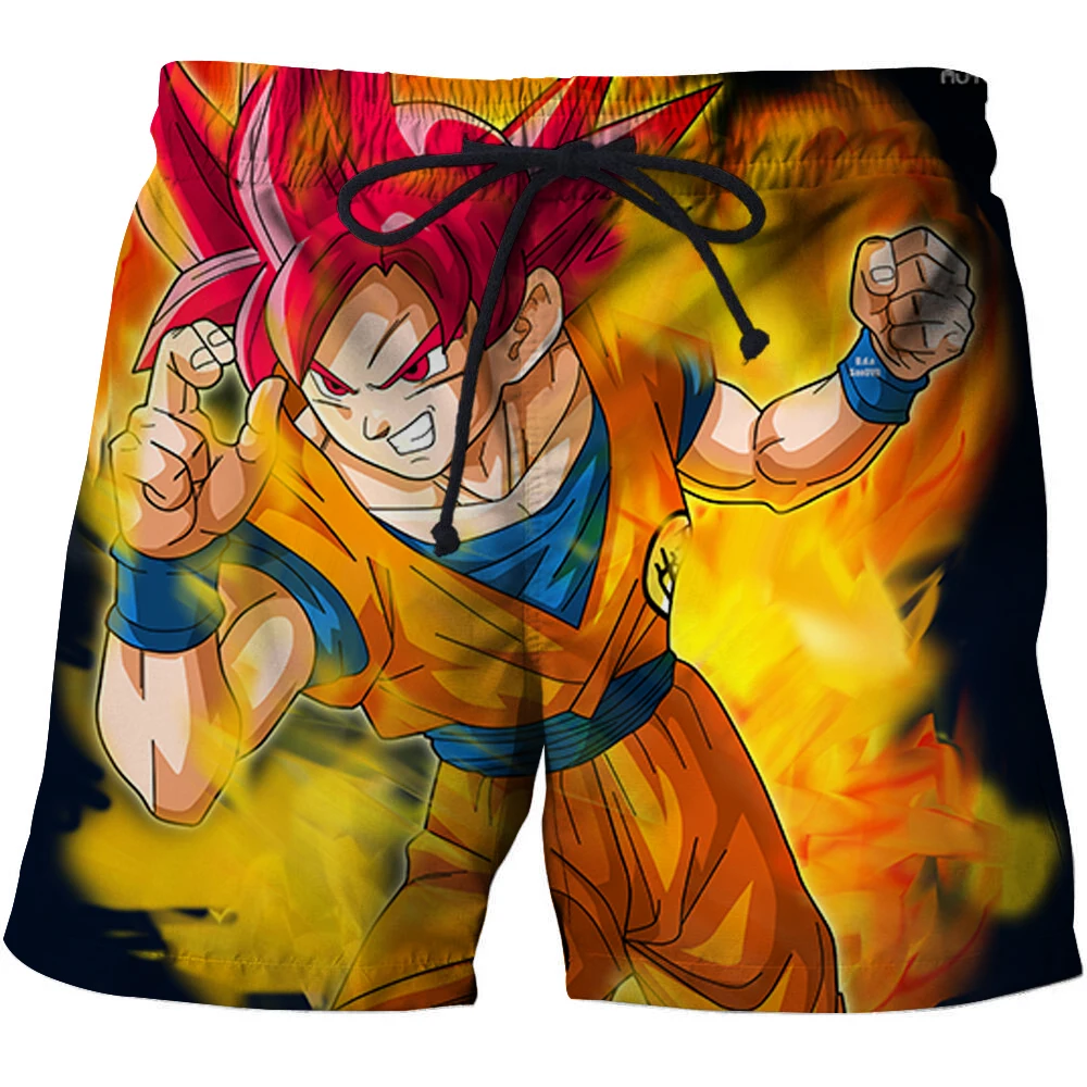 Новые Аниме Dragon Ball Z Naruto мужские летние повседневные шорты Супер Saiyan Son Goku Vegeta Cell Piccolo 3D пляжные шорты с рисунком S-6XL