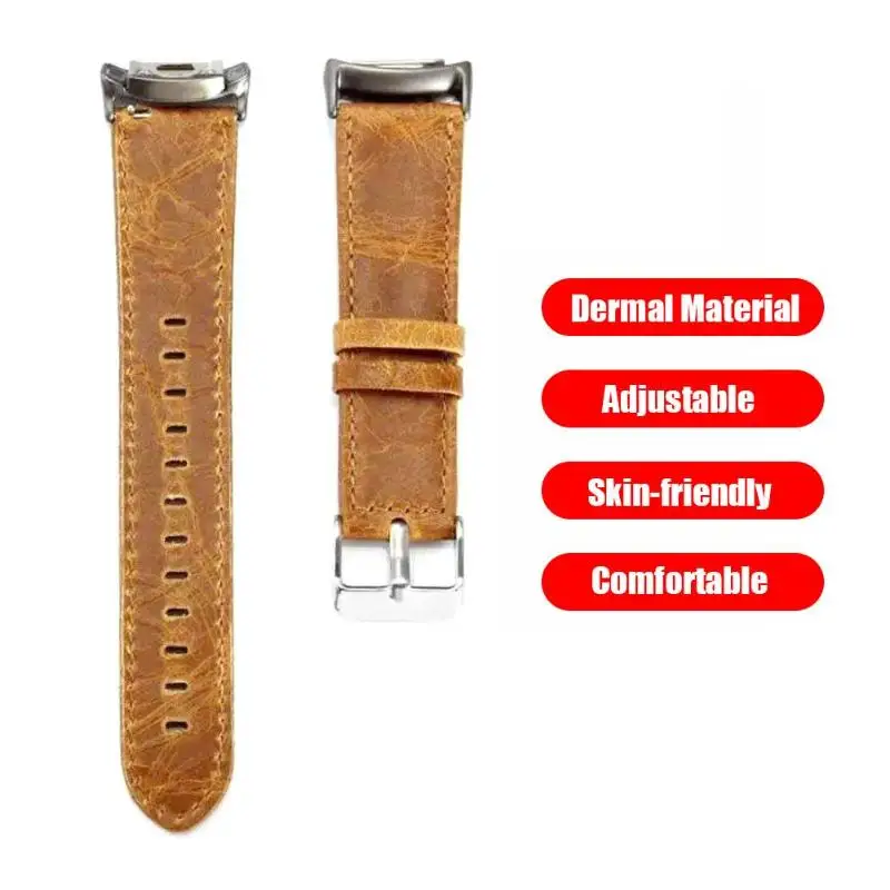 For Fitbit Charge 2 Leather Watch Strap Wristband Replacement Soft Genuine for 17 inch Wrist Wearable Adjustable Length Dropship