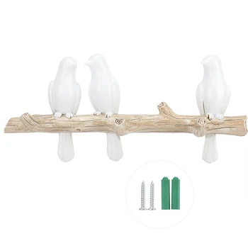 

Bird Shape Home Decoration Hat Clothes Bag Wall Mount Hook Hanger Rack Holder Storage Rack BedroomHome Storage Organization