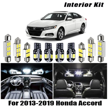 

12X White Canbus led Car interior lights Package Kit for 2013-2019 Honda Accord led interior Dome Trunk lights