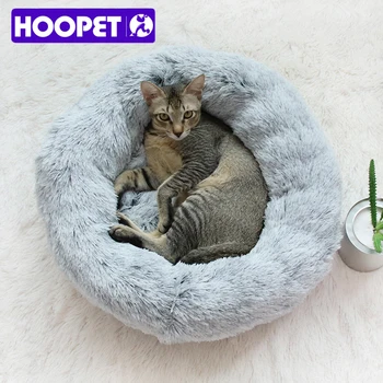

HOOPET Dog Cat Bed Comfortable Round Dog Bed Soft Washable Dog and Cat Cushion Bed Mat Portable Cat Supplies