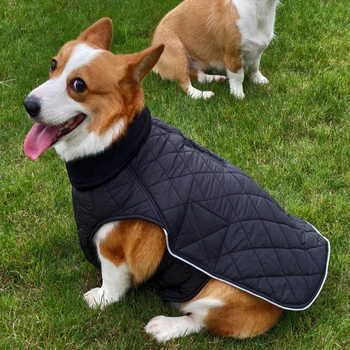 

Pet Autumn Winter Double-Sided Wear High-Neck Knitted Clothes With Back Zipper Waterproof Reflective Design