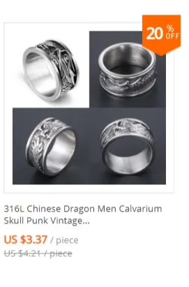 Retro Mens Rings 316L Stainless Steel For Male Boyfriend Biker Jewelry Golden Blue CZ Crystal Stones Skull Eagle Ring 2021 New