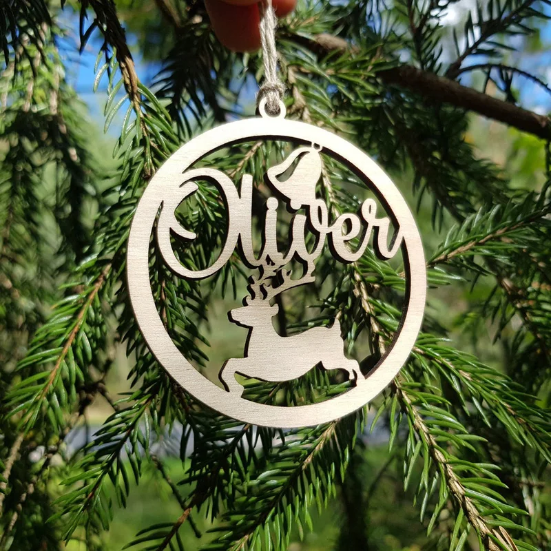 Personalized Wooden Christmas decorations Christmas baubles Eco-Friendly tree decorations Snowflake ornaments