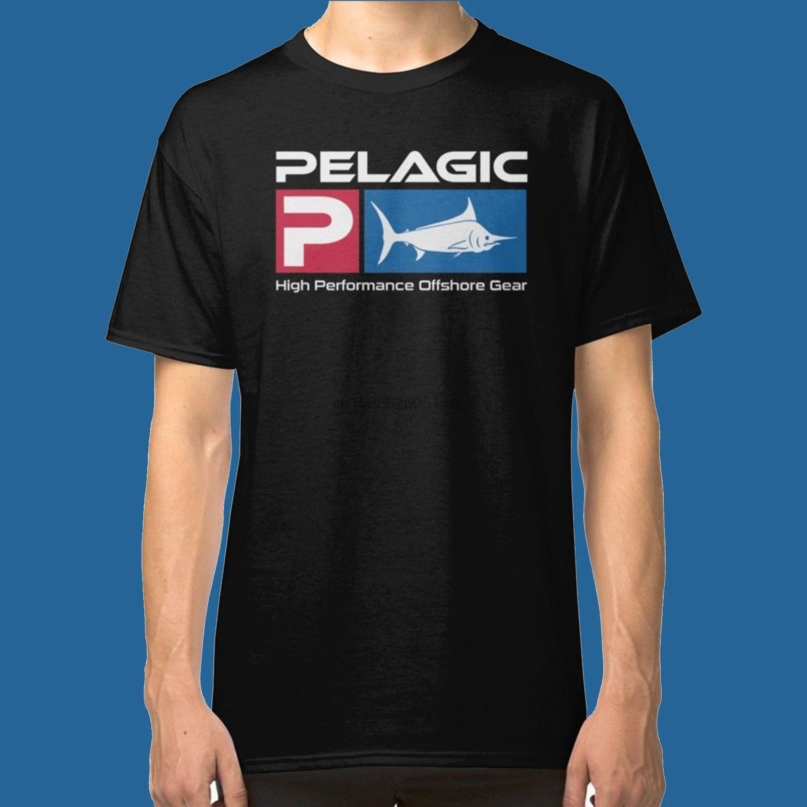 New Pelagic Fishing Offshore T Shirt Graphic Tee Black Color Size S M L