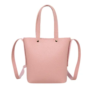 

Women's Fashion Shoulder Bag Casual Solid Color Buckle Small Square Handbags Новая модная женская кожаная сумка#B