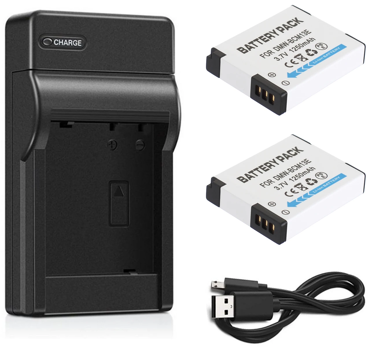 Аккумулятор(2-Pack) и зарядное устройство для цифровой камеры Panasonic Lumix DMC-ZS27, DMC-ZS30, DMC-ZS35, DMC-ZS40, DMC-ZS45, DMC-ZS50 - Цвет: 2Battery and Charger