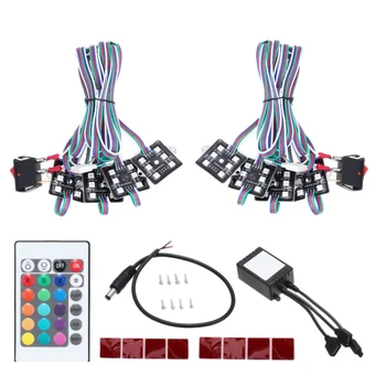 

8X Pickup Truck Led Atmosphere Light In Decorative Lamp 48Led For Ford F-150 All Pickup Truck Type Universal Truck Bed/Rear Box