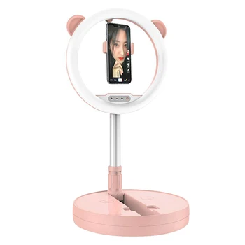 

Foldable LED Ring Light 26cm 2700-6000K Selfie Ring Lamp Portable Photographic Lighting for Live YouTube