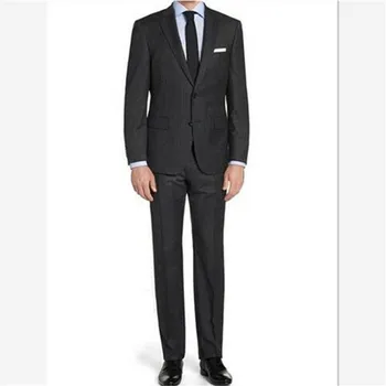 

New Men’s Suit Smolking Noivo Terno Slim Fit Easculino Evening Suits For Men Black Pinstripe Tuxedos Single Breasted Suit(Jacket