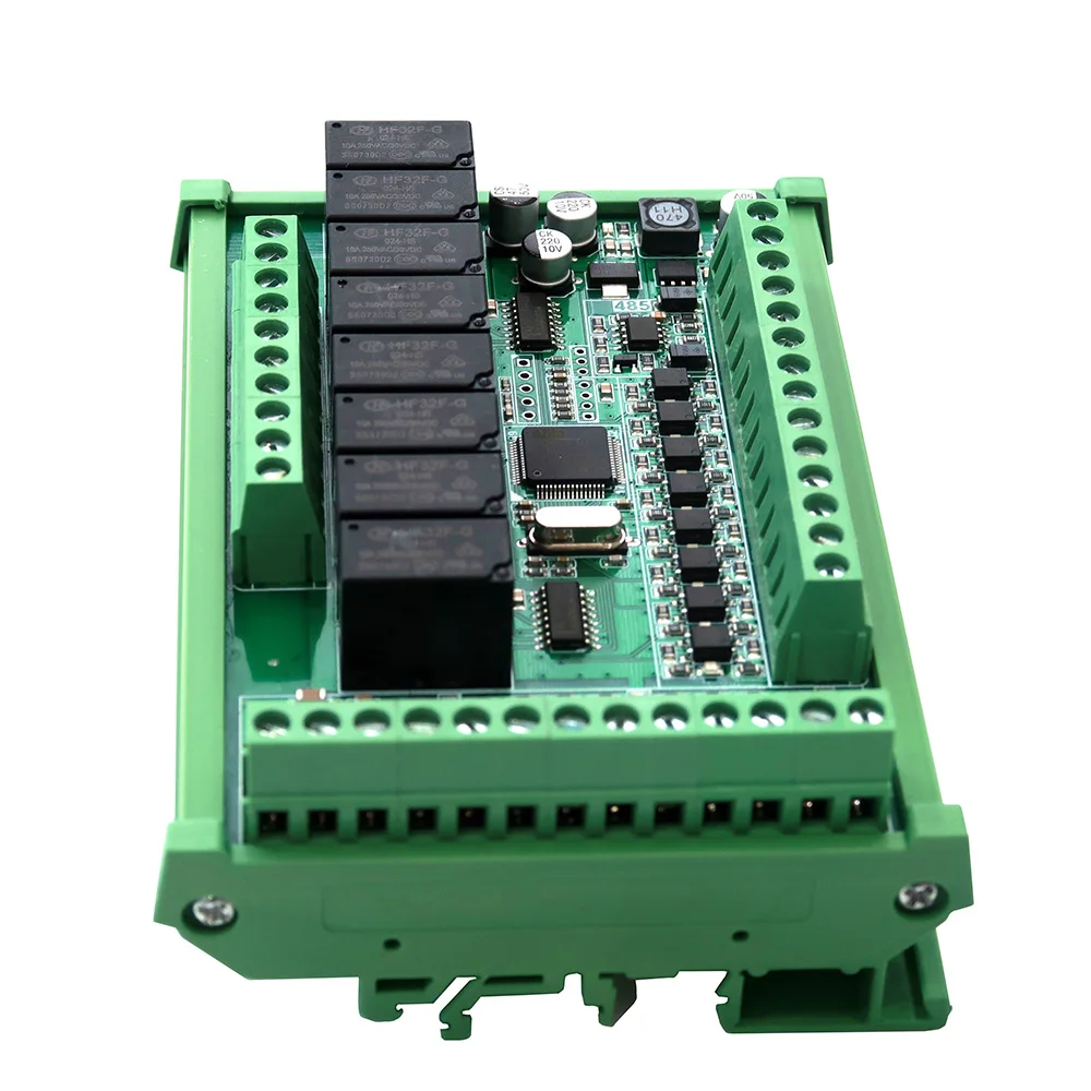 Modbus RTU 8 Way Relay Module 8AI 1AO Analog Input Output 485 Communication Board 8DI/8DO Digital Relay Industrial Module