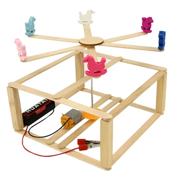 

1 Set Kids Science Toy DIY Carousel Science Experiment Materials Kit Drawing Educational Toys For Children Boys Gift