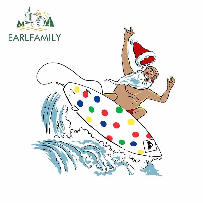 

EARLFAMILY 13cm x 12.6cm for Quiksilver Surf Personality Car Stickers Creative VAN Vinyl Anime Waterproof Decals Funny VAN Decor
