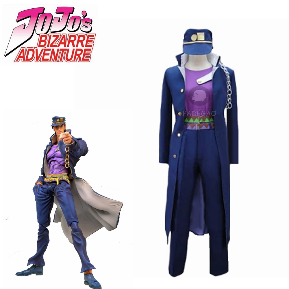 

JoJo JoJo's Bizarre Adventure Cosplay Jotaro Kujo Cosplay Costume Anime Cosplay Outfits Suits Navy Uniform Halloween Costumes