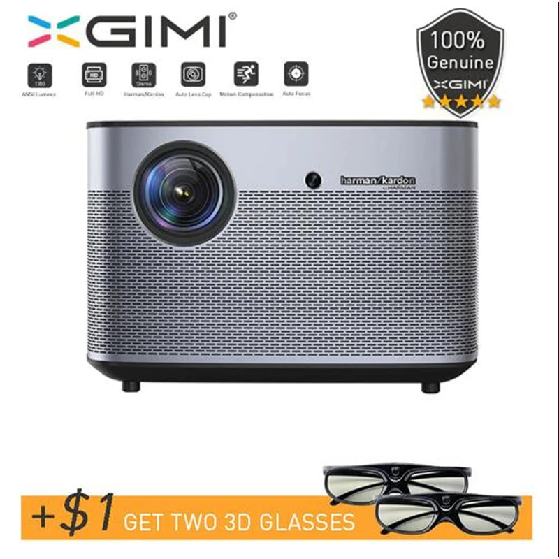 Проектор xgimi h2 1080P Full HD DLP 1350 ANSI люменов поддержка 4K Android tv Wi-Fi Bluetooth домашний