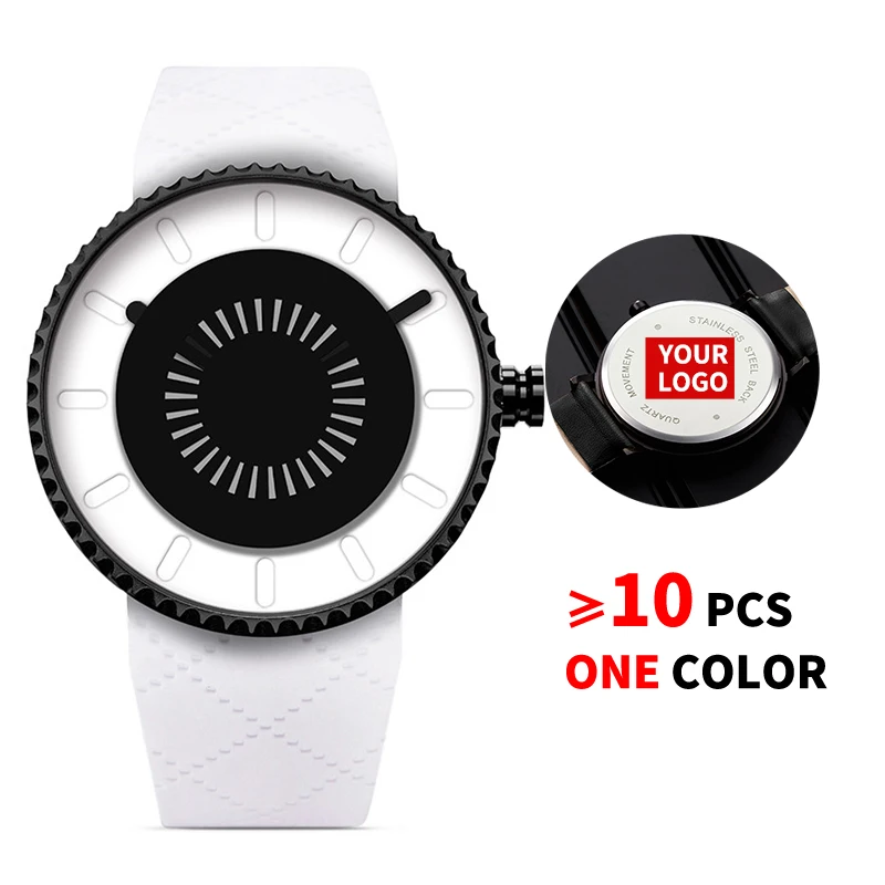

10PCS/Lot SINOBI 9742 Free Customized LOGO Watch Men Creative Watch Men Casual Street Unique Gear Silicone Rotation Custom Watch